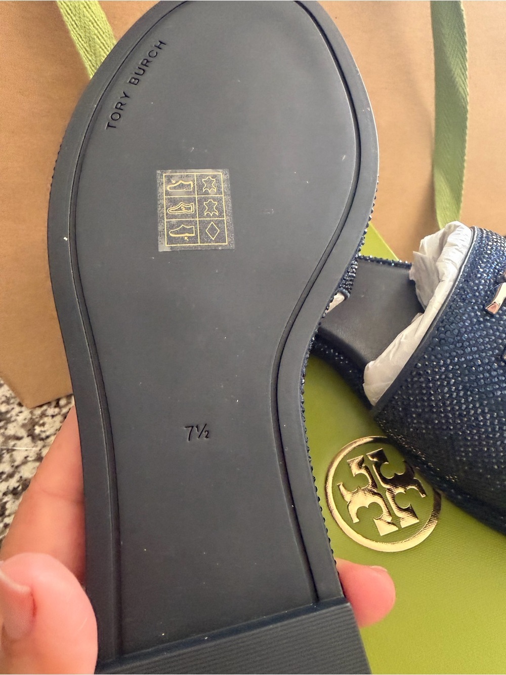 Tory Burch Everly Slide Sandals with Silver Accent Sz 7.5 US - Picture 3 of 6